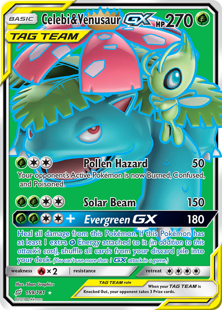 Celebi & Venusaur GX (159/181) [Sun & Moon: Team Up] | Exor Games Truro