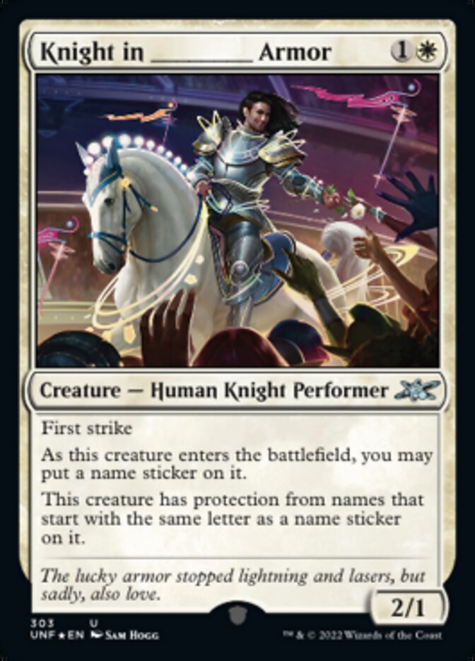 Knight in _____ Armor (Galaxy Foil) [Unfinity] | Exor Games Truro