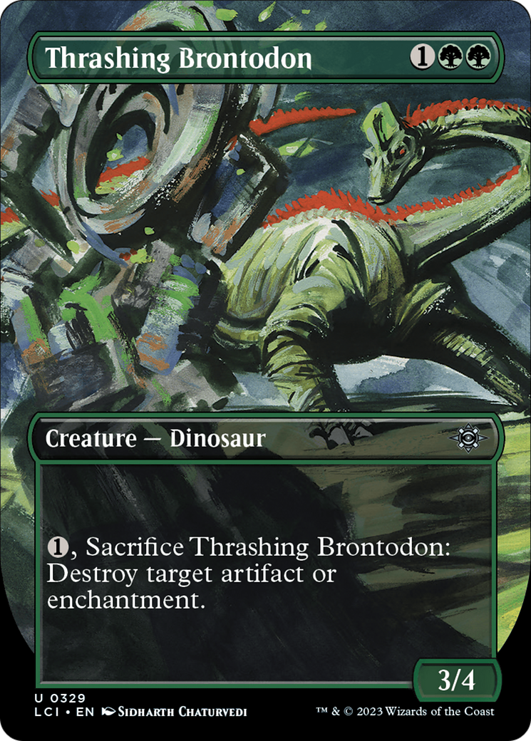 Thrashing Brontodon (Borderless) [The Lost Caverns of Ixalan] | Exor Games Truro