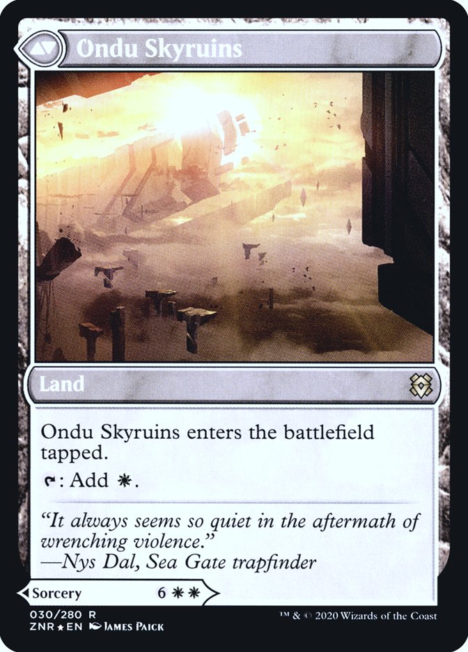 Ondu Inversion // Ondu Skyruins [Zendikar Rising Prerelease Promos] | Exor Games Truro
