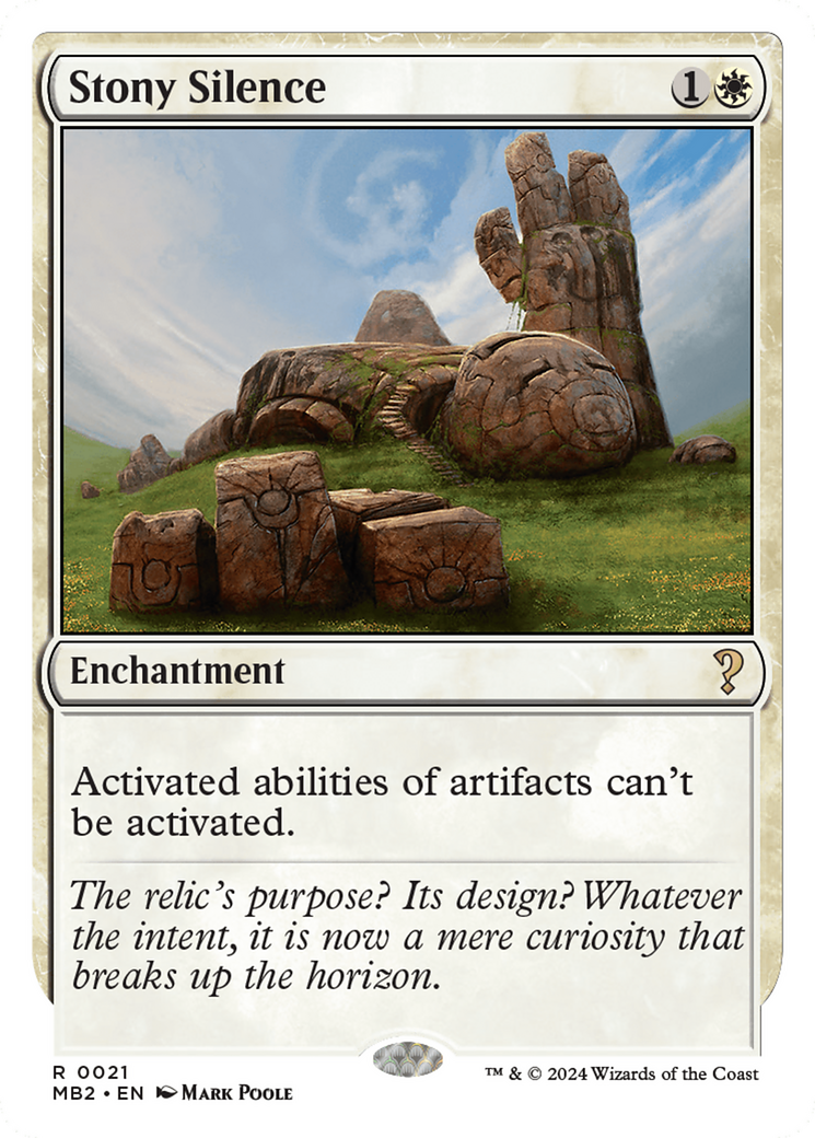 Stony Silence (White Border) [Mystery Booster 2] | Exor Games Truro