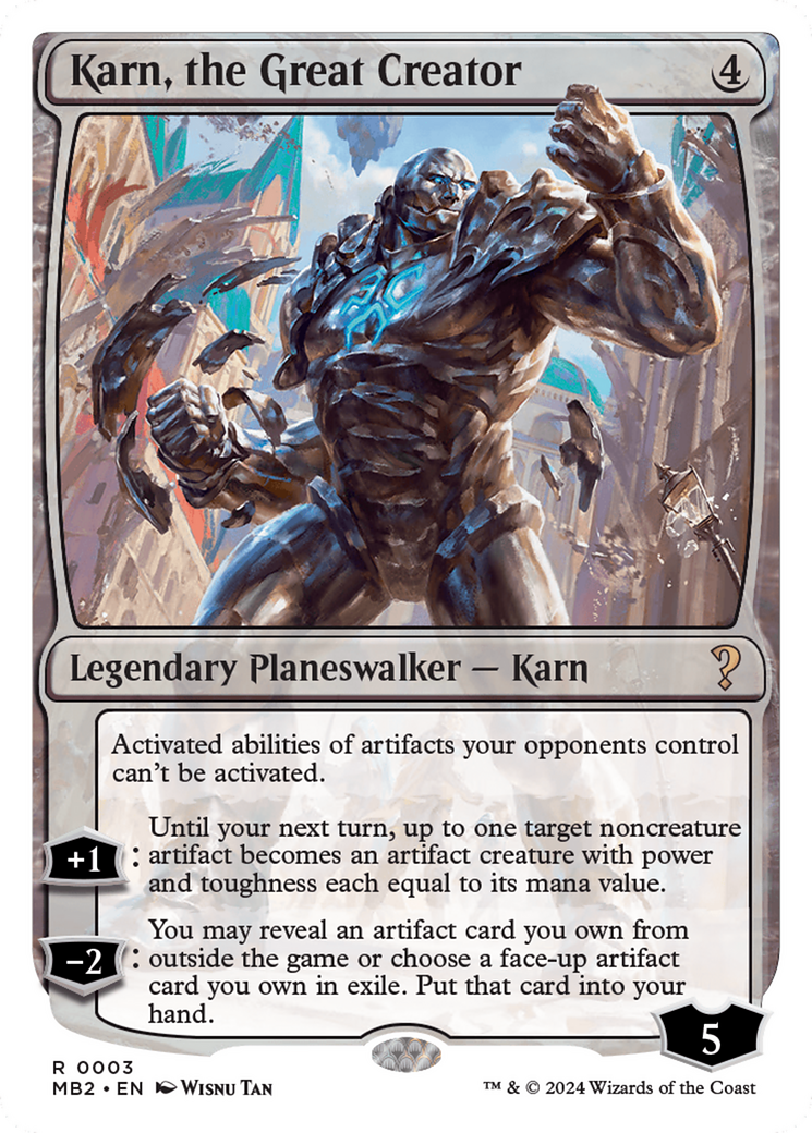 Karn, the Great Creator (White Border) [Mystery Booster 2] | Exor Games Truro