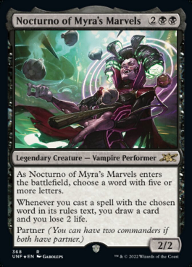 Nocturno of Myra's Marvels (Galaxy Foil) [Unfinity] | Exor Games Truro