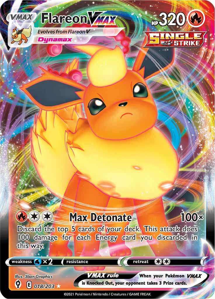 Flareon VMAX (018/203) [Sword & Shield: Evolving Skies] | Exor Games Truro