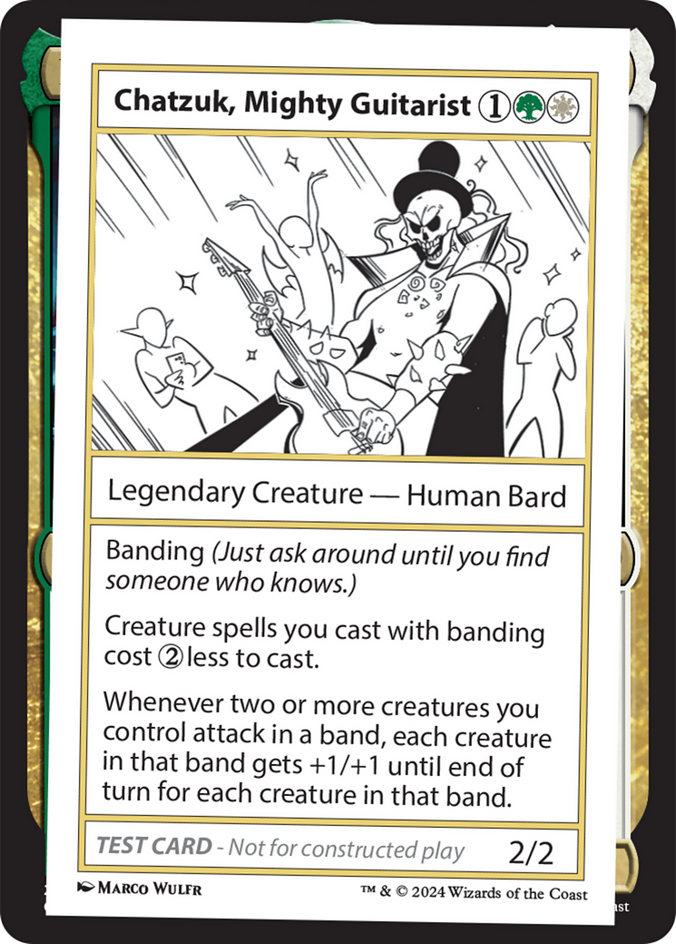 Chatzuk, Mighty Guitarist [Mystery Booster 2 Playtest Cards] | Exor Games Truro