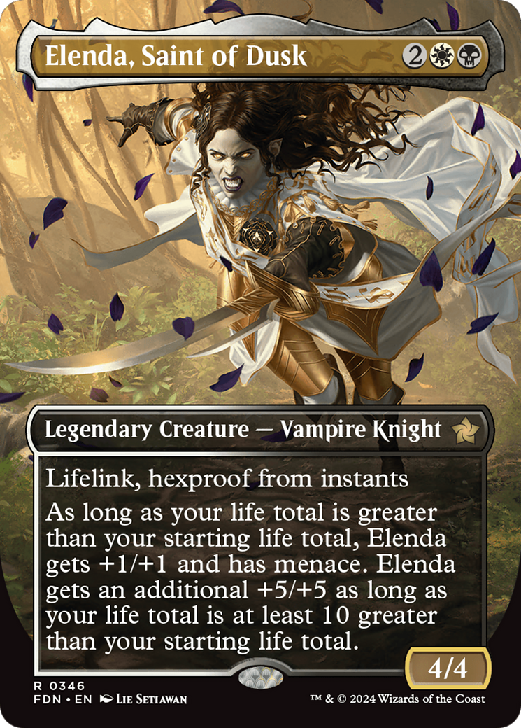 Elenda, Saint of Dusk (Borderless) [Foundations] | Exor Games Truro