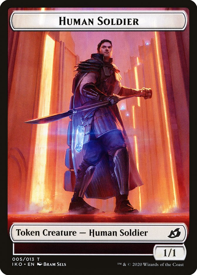 Human Soldier Token (005/013) [Ikoria: Lair of Behemoths Tokens] | Exor Games Truro