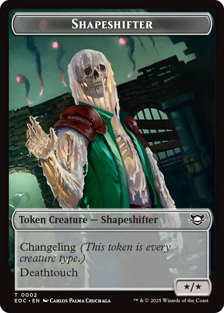 Shapeshifter // Golem (0013) Double-Sided Token [Edge of Eternities Commander Tokens] | Exor Games Truro
