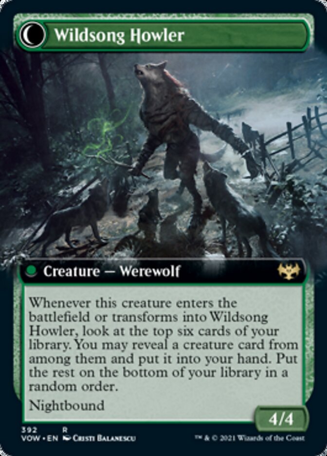 Howlpack Piper // Wildsong Howler (Extended Art) [Innistrad: Crimson Vow] | Exor Games Truro