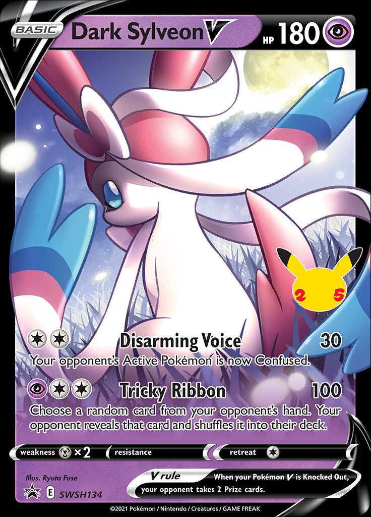 Dark Sylveon V (SWSH134) (Celebrations) [Sword & Shield: Black Star Promos] | Exor Games Truro