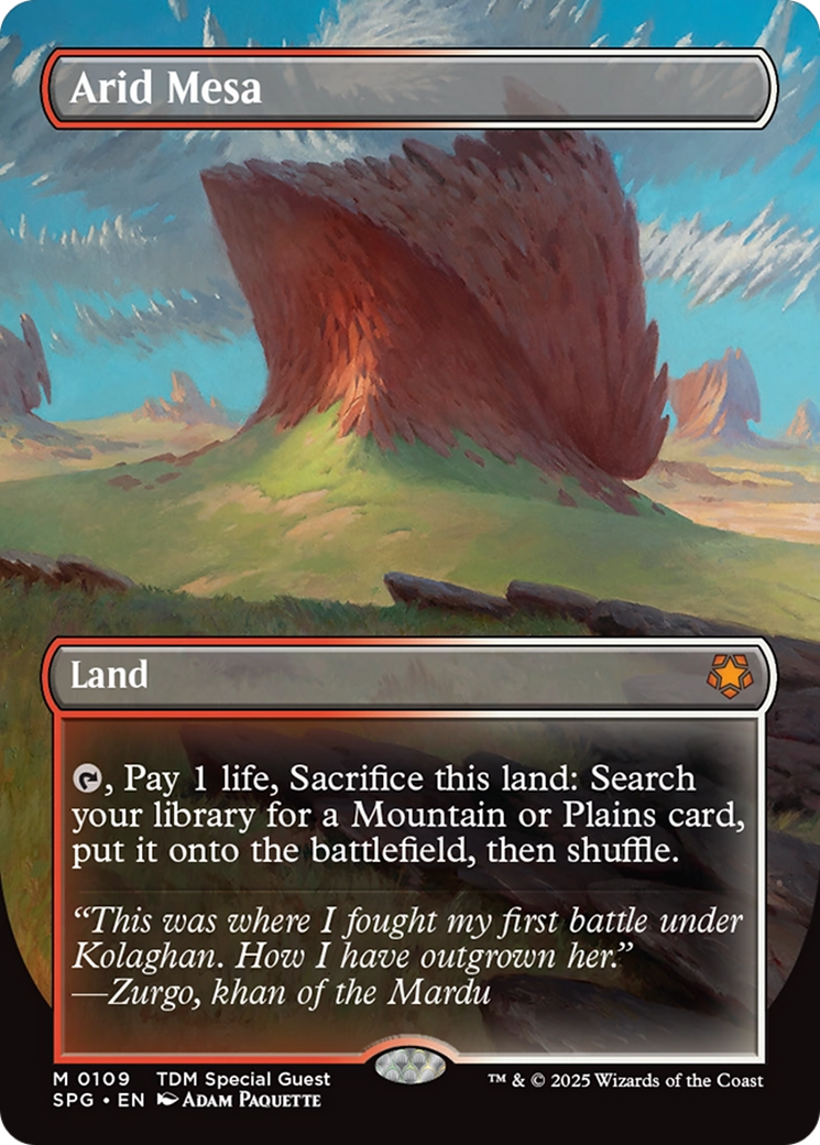 Arid Mesa (Borderless) [Tarkir: Dragonstorm Special Guests] | Exor Games Truro