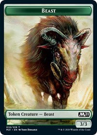 Beast // Treasure Double-Sided Token [Core Set 2021 Tokens] | Exor Games Truro