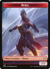 Rebel // The Hollow Sentinel Double-Sided Token [Phyrexia: All Will Be One Tokens] | Exor Games Truro