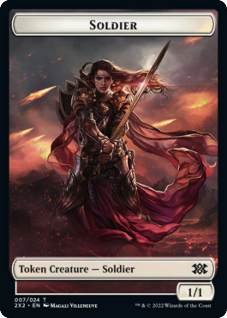 Spider // Soldier Double-Sided Token [Double Masters 2022 Tokens] | Exor Games Truro