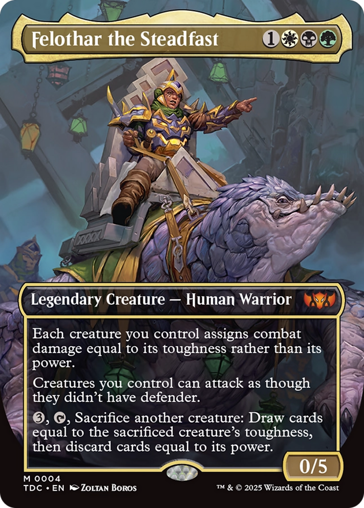 Felothar the Steadfast (Borderless) [Tarkir: Dragonstorm Commander] | Exor Games Truro