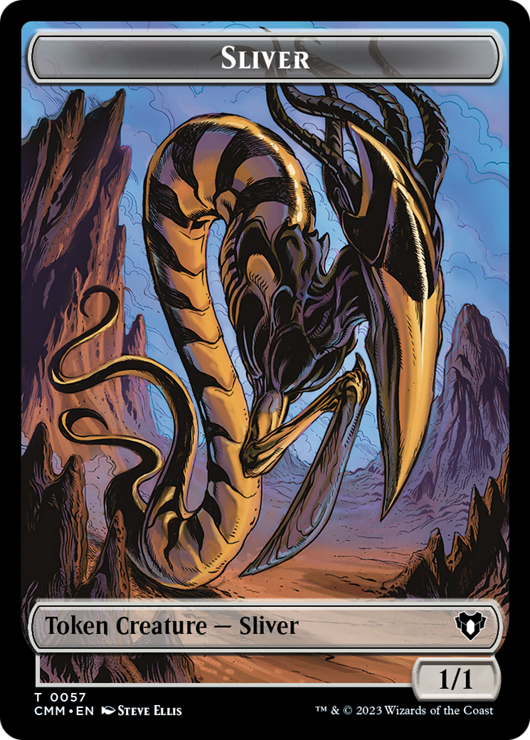 Sliver Army // Sliver Double-Sided Token [Commander Masters Tokens] | Exor Games Truro