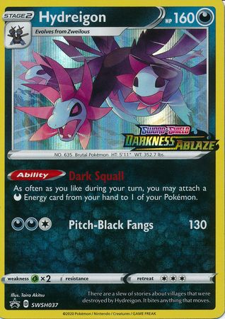 Hydreigon (SWSH037) (Prerelease Promo) [Sword & Shield: Black Star Promos] | Exor Games Truro