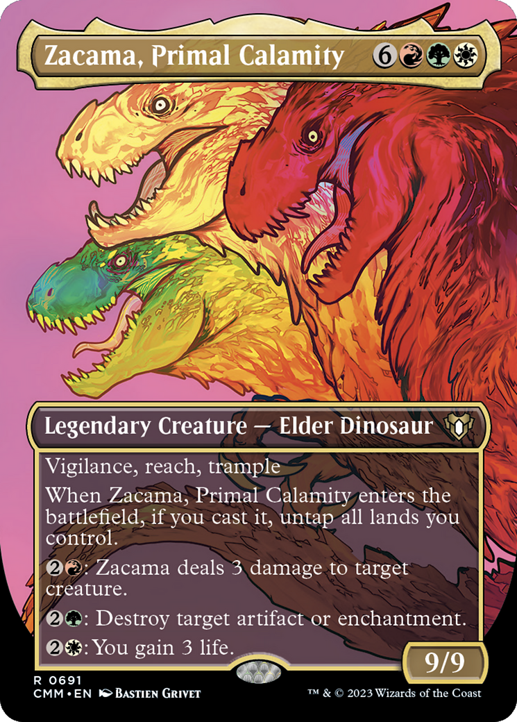 Zacama, Primal Calamity (Borderless Profile) [Commander Masters] | Exor Games Truro