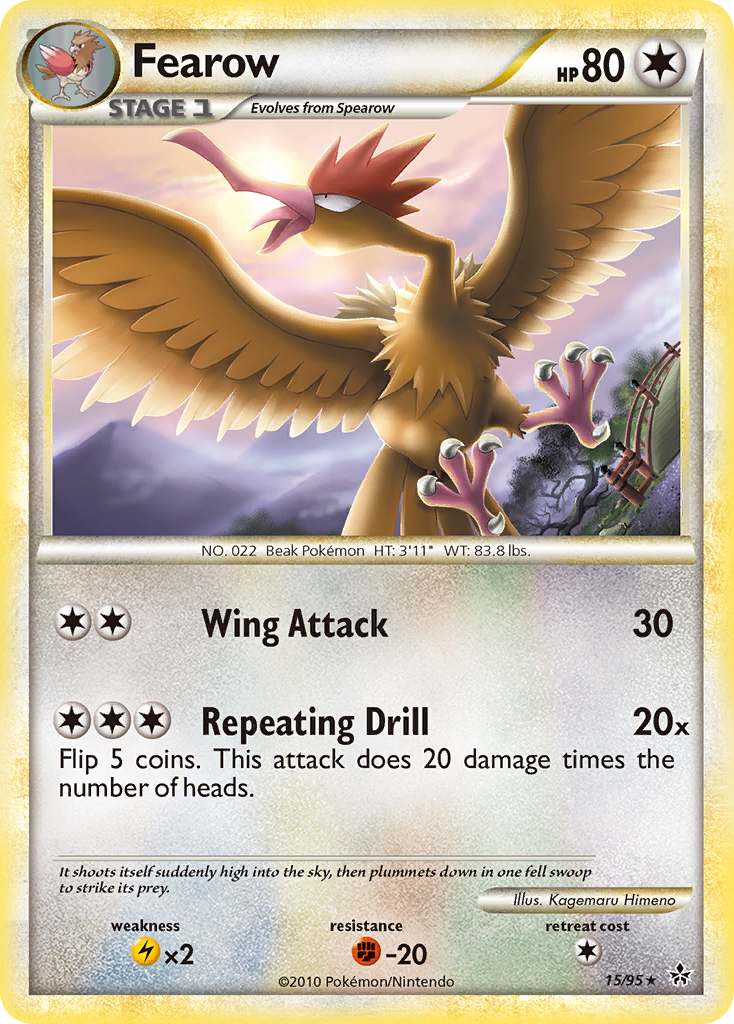 Fearow (15/95) [HeartGold & SoulSilver: Unleashed] | Exor Games Truro