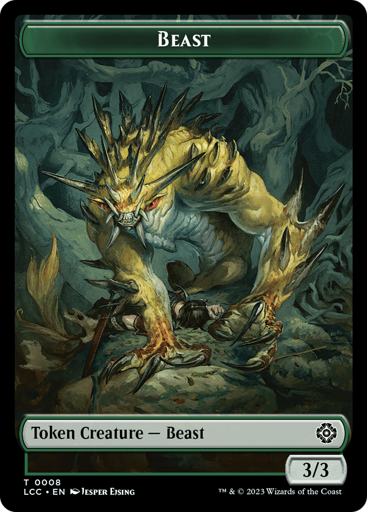 Beast // Merfolk (0003) Double-Sided Token [The Lost Caverns of Ixalan Commander Tokens] | Exor Games Truro