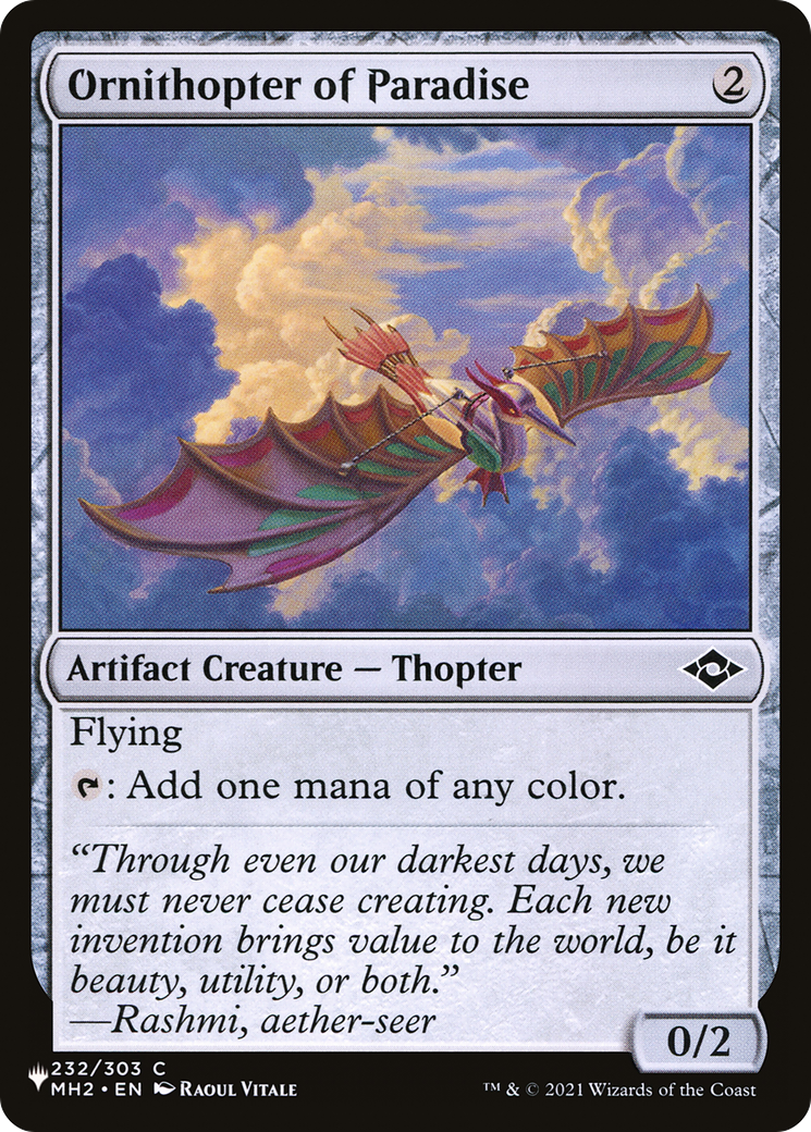 Ornithopter of Paradise [The List Reprints] | Exor Games Truro