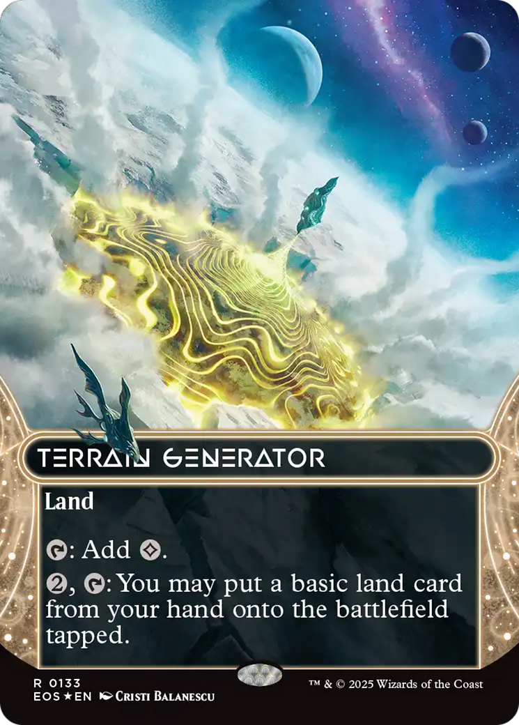 Terrain Generator (0133) (Borderless) (Galaxy Foil) [Edge of Eternities: Stellar Sights] | Exor Games Truro