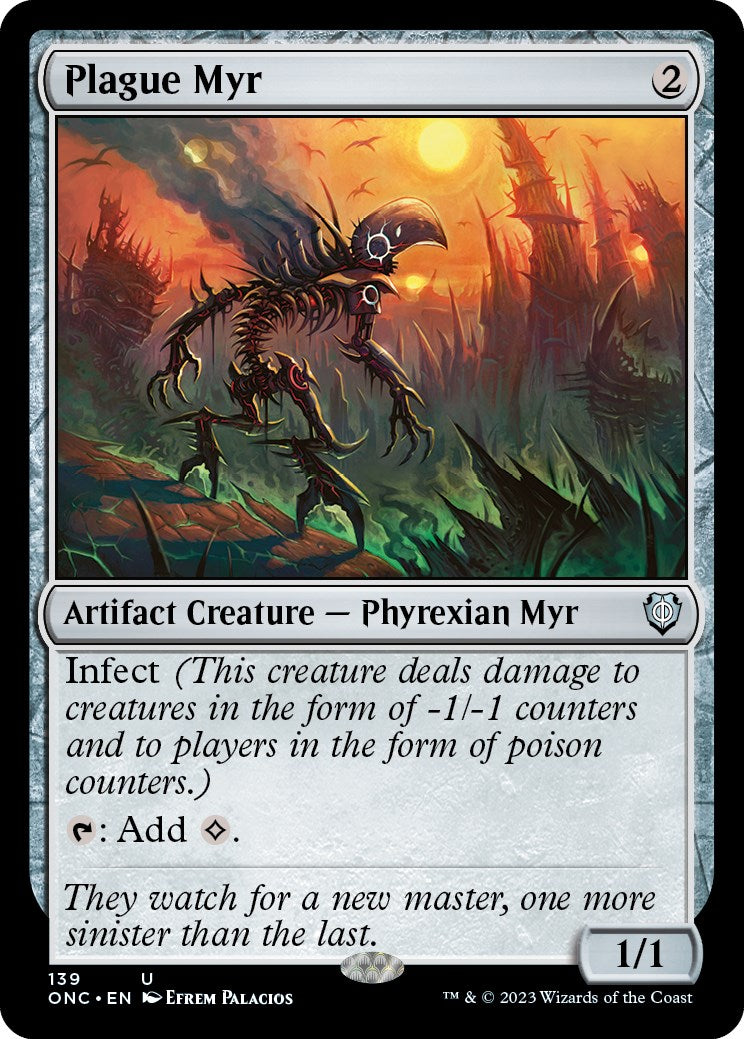 Plague Myr [Phyrexia: All Will Be One Commander] | Exor Games Truro