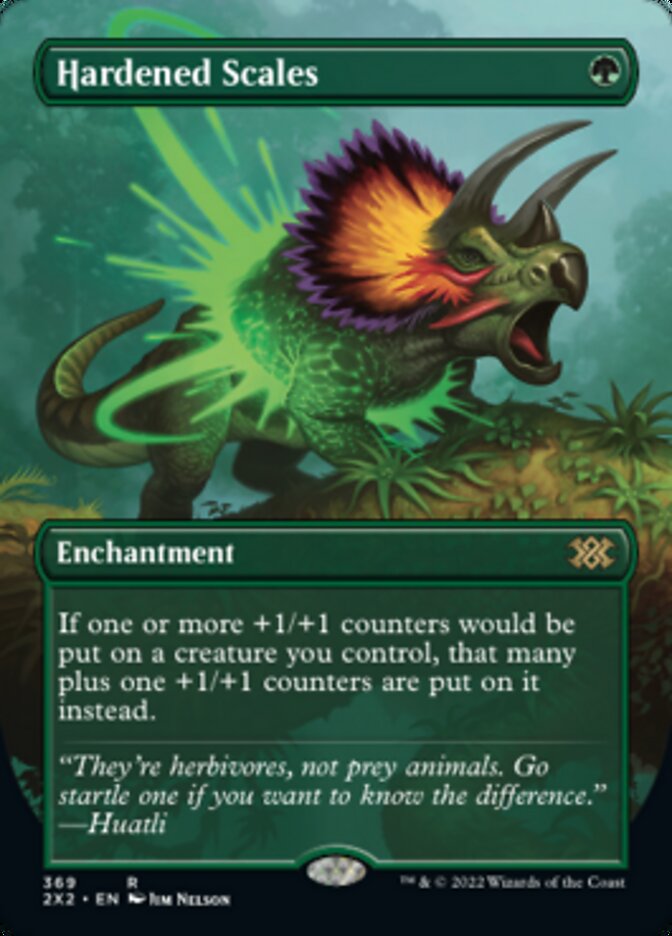 Hardened Scales (Borderless Alternate Art) [Double Masters 2022] | Exor Games Truro