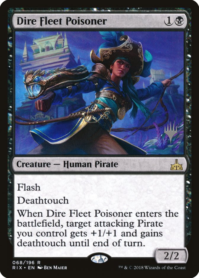 Dire Fleet Poisoner (Promo Pack) [Rivals of Ixalan Promos] | Exor Games Truro