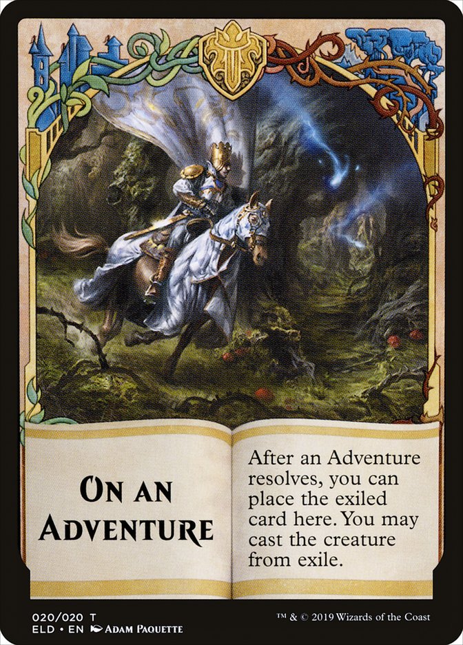 On an Adventure Token [Throne of Eldraine Tokens] | Exor Games Truro