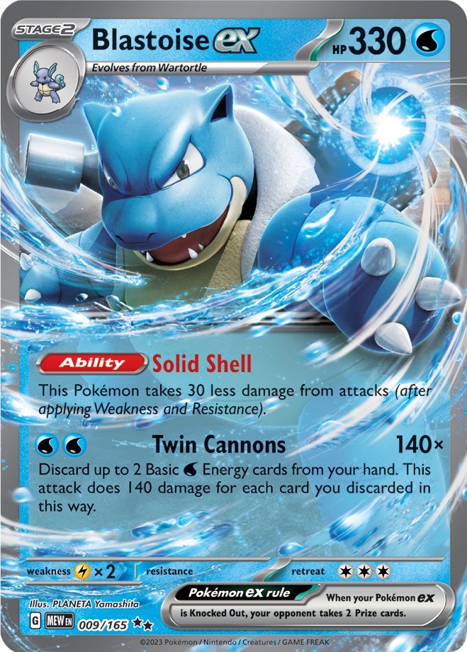 Blastoise ex (009/165) [Scarlet & Violet: 151] | Exor Games Truro