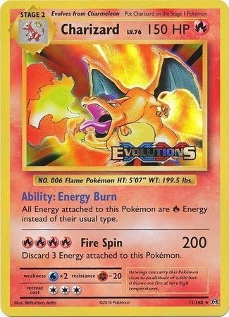 Charizard (11/108) (XY Evolutions Prerelease) [XY: Black Star Promos] | Exor Games Truro