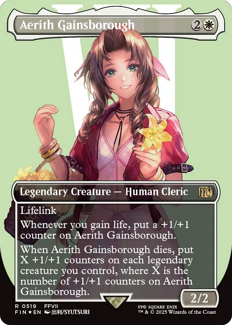 Aerith Gainsborough (Borderless) (Surge Foil) [FINAL FANTASY] | Exor Games Truro