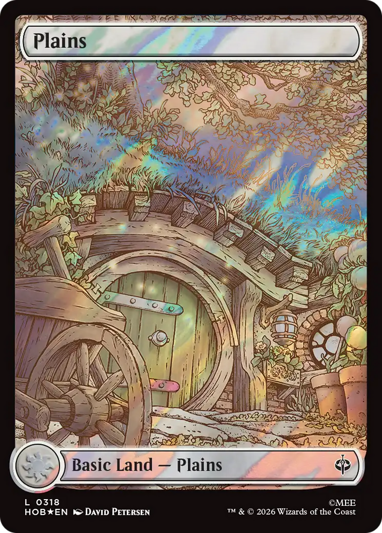 Plains (0318) (Surge Foil) [The Hobbit] | Exor Games Truro