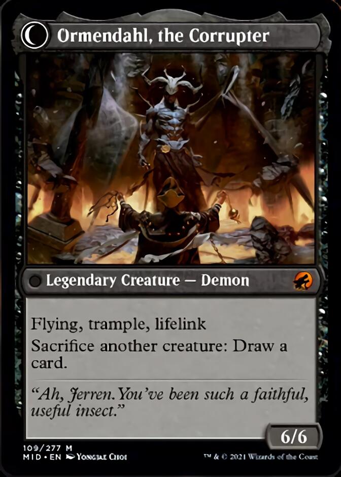 Jerren, Corrupted Bishop // Ormendahl, the Corrupted [Innistrad: Midnight Hunt] | Exor Games Truro