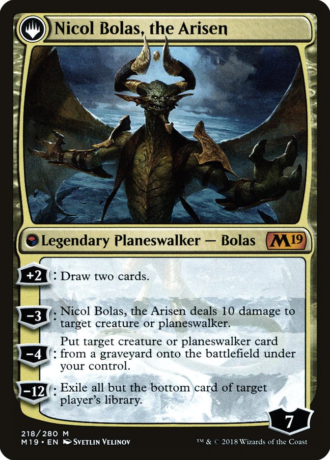 Nicol Bolas, the Ravager // Nicol Bolas, the Arisen [Core Set 2019 Prerelease Promos] | Exor Games Truro