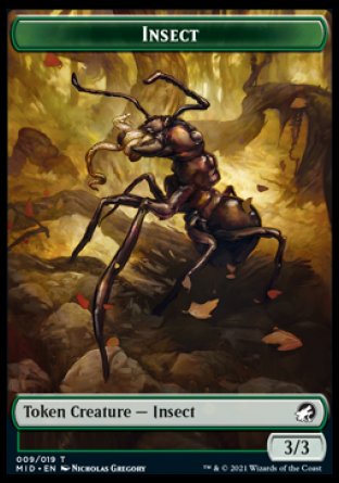 Human // Insect Double-Sided Token [Innistrad: Midnight Hunt Tokens] | Exor Games Truro