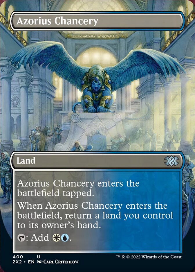 Azorius Chancery (Borderless Alternate Art) [Double Masters 2022] | Exor Games Truro