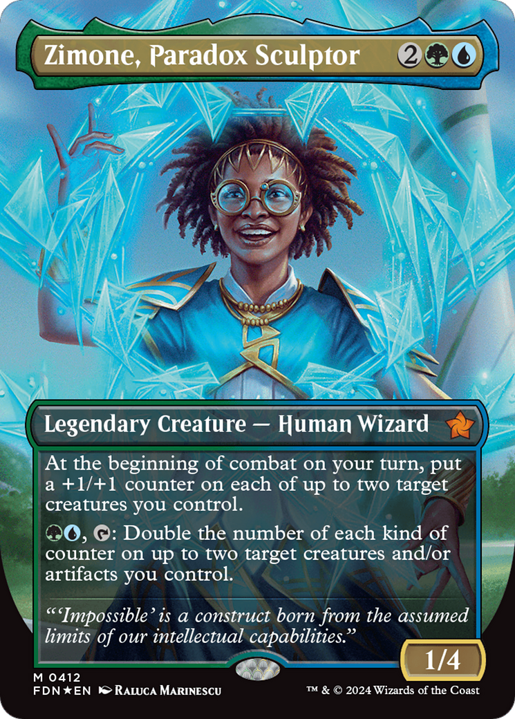 Zimone, Paradox Sculptor (Borderless) (Mana Foil) [Foundations] | Exor Games Truro