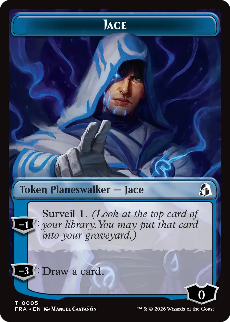 Cadet // Jace Double-Sided Token [Reality Fracture Tokens] | Exor Games Truro