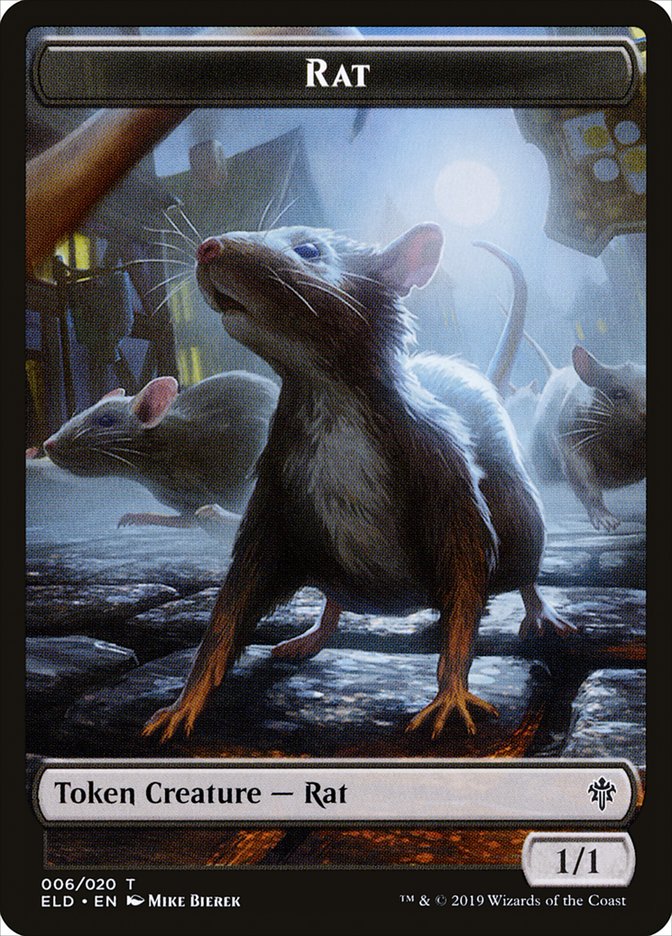 Rat Token [Throne of Eldraine Tokens] | Exor Games Truro
