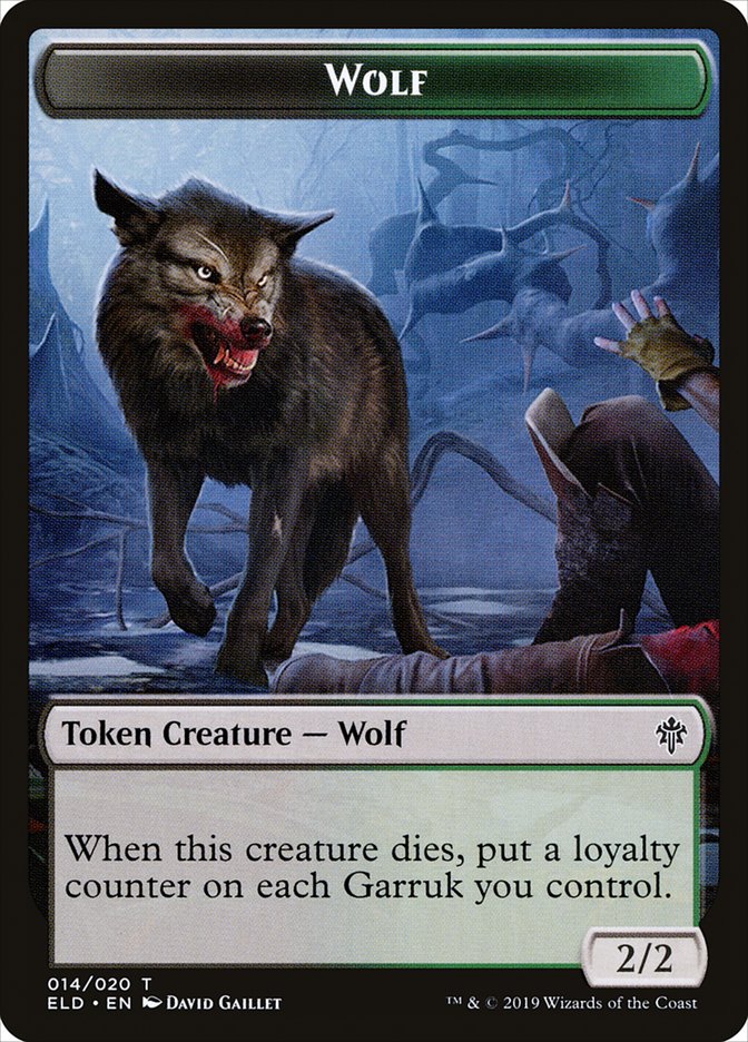 Wolf Token [Throne of Eldraine Tokens] | Exor Games Truro