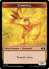 Elemental (2) // Teferi Akosa of Zhalfir Emblem Double-Sided Token [March of the Machine Tokens] | Exor Games Truro