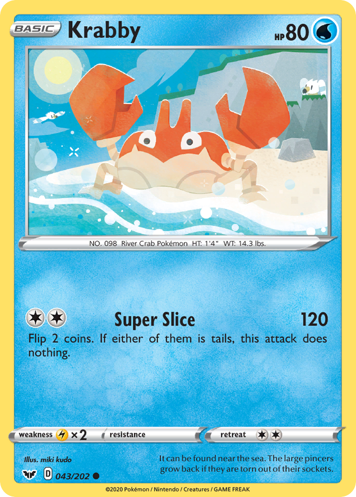 Krabby (043/202) [Sword & Shield: Base Set] | Exor Games Truro
