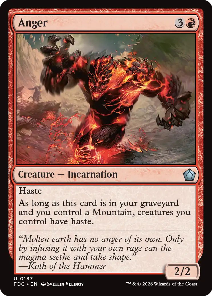 Anger [Foundations Commander] | Exor Games Truro