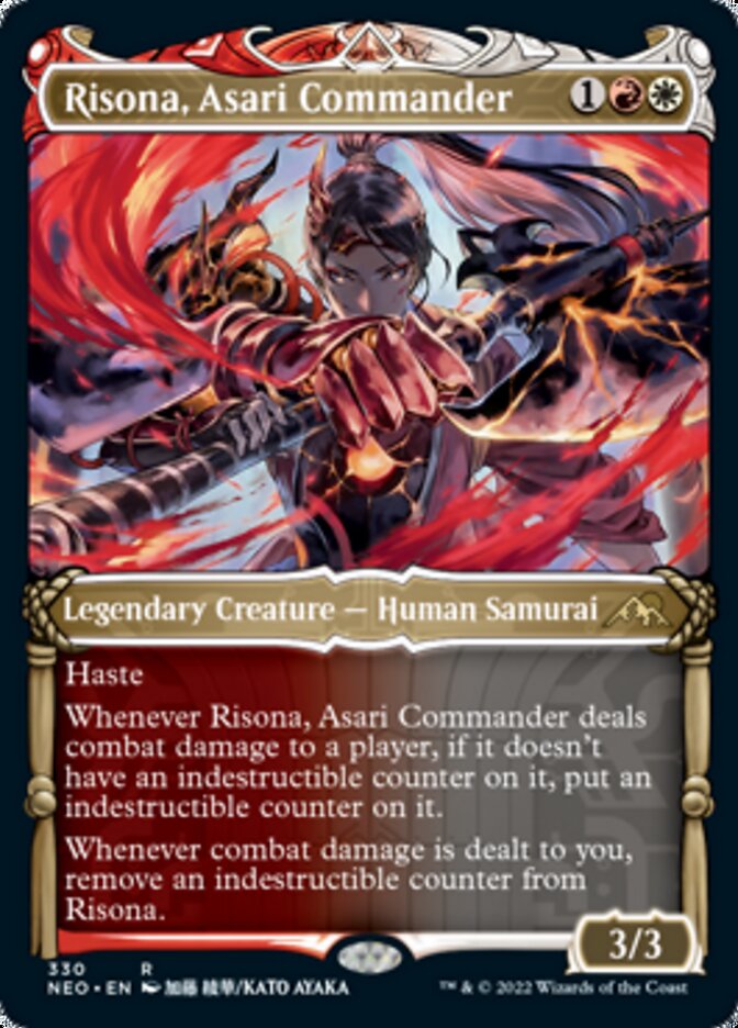 Risona, Asari Commander (Showcase Samurai) [Kamigawa: Neon Dynasty] | Exor Games Truro