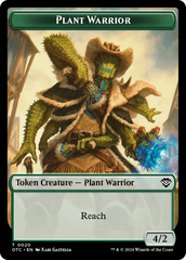 Plant Warrior // Plant Double-Sided Token [Outlaws of Thunder Junction Commander Tokens] | Exor Games Truro