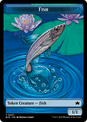 Fish // Tender Wildguide Double-Sided Token [Bloomburrow Tokens] | Exor Games Truro