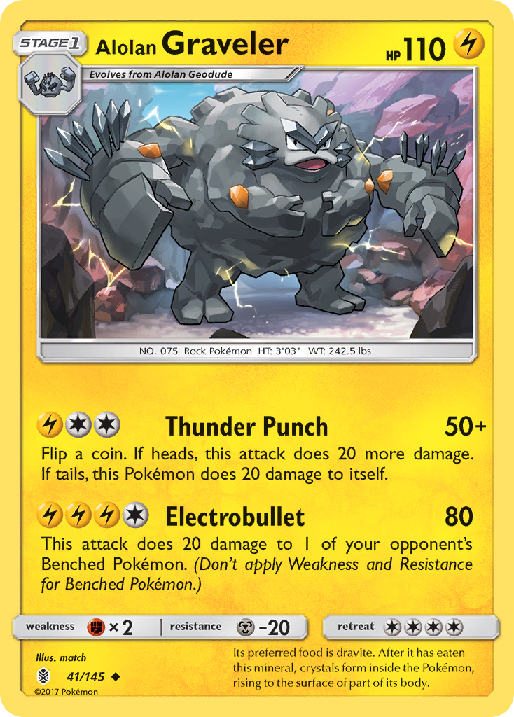 Alolan Graveler (41/145) [Sun & Moon: Guardians Rising] | Exor Games Truro