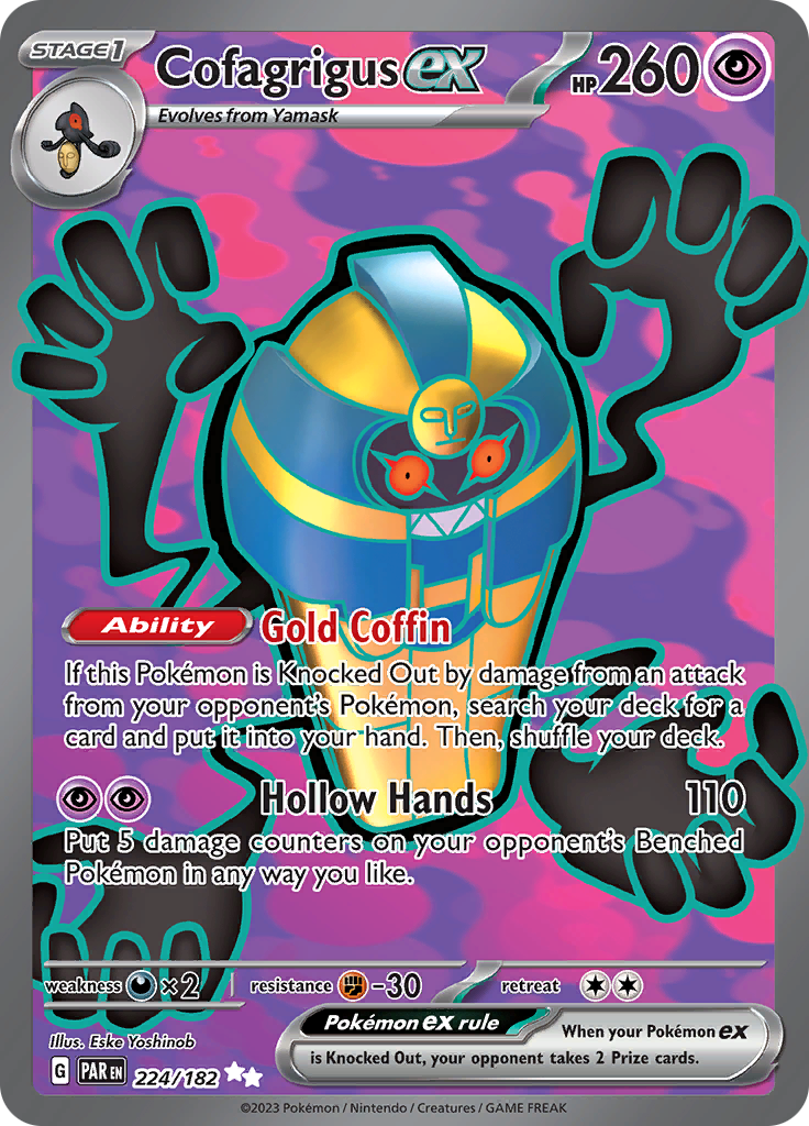 Cofagrigus ex (224/182) [Scarlet & Violet: Paradox Rift] | Exor Games Truro